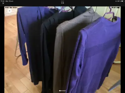 4 gilets longs et  manches longues XL10$-15$, View more