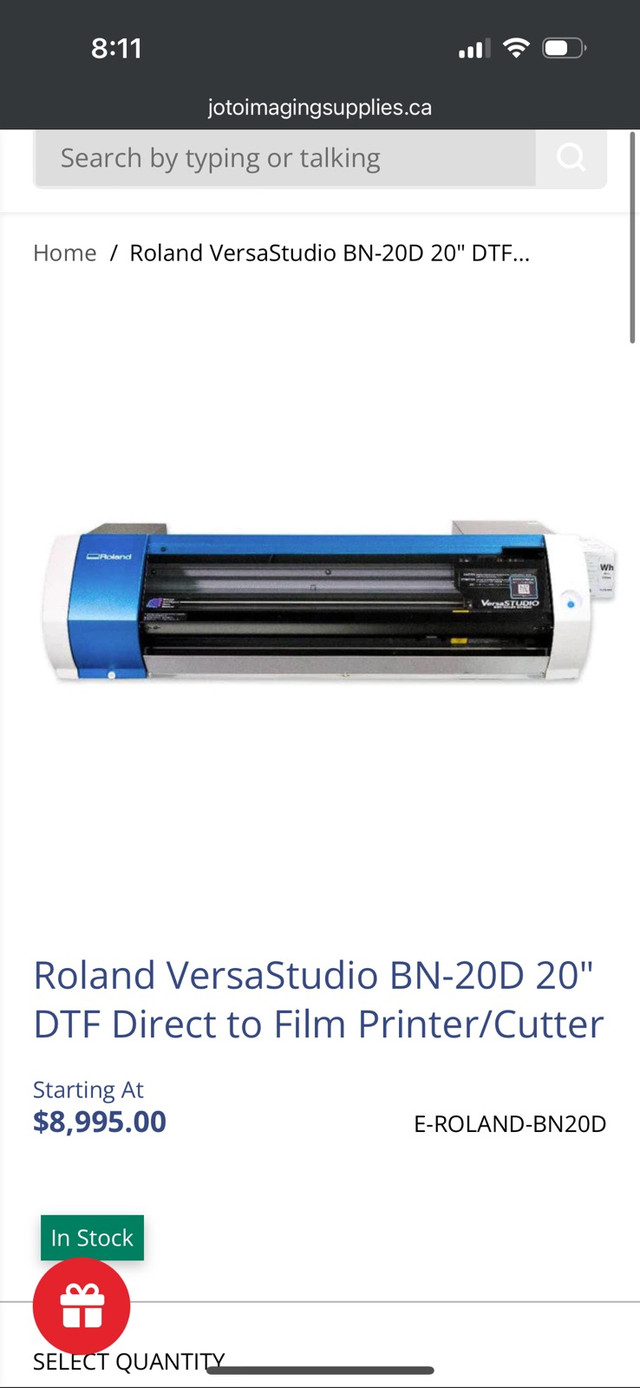Roland BN20D DTF Printer in General Electronics in Delta/Surrey/Langley