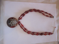 Necklace carnelian and silver