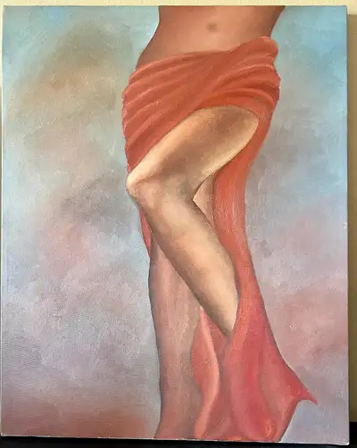 “Draped in Scarlet” – Original Oil Painting, View more