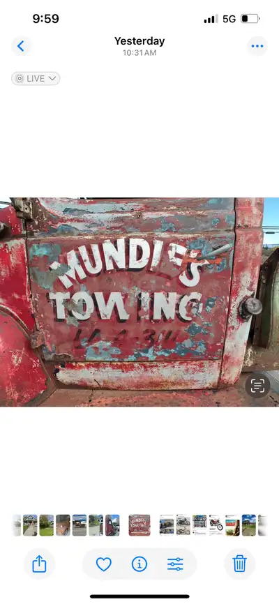 40 dodge truck , no papers . Great garden art or parts . Complete truck only and will not sell doors...