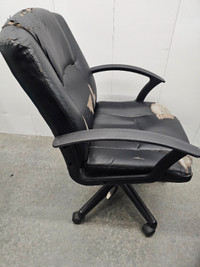 High back faux leather adjustable office chair