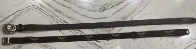 2 Corvette belts, emblems of a C4 and C6. $30 each $50 for both. Like New. C4 is Italian style leath...