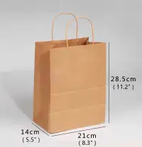 #3 Kraft Paper Bag (8.3'' x  5.5''  x  11.2'')