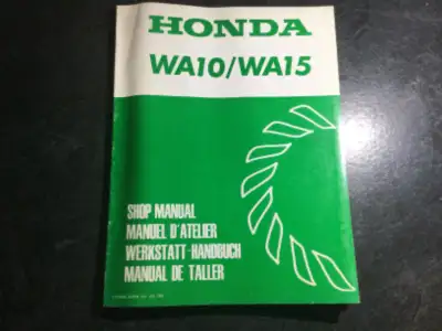 Honda WA10 WA15 Water Pump Shop Manual G100 4 Stroke Engine, View more