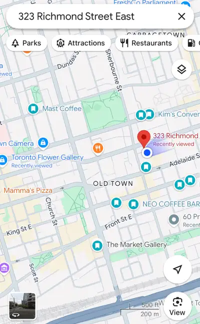 Hi. We are located in central downtown Toronto ( 323 richmond street east). It is condo so very well...