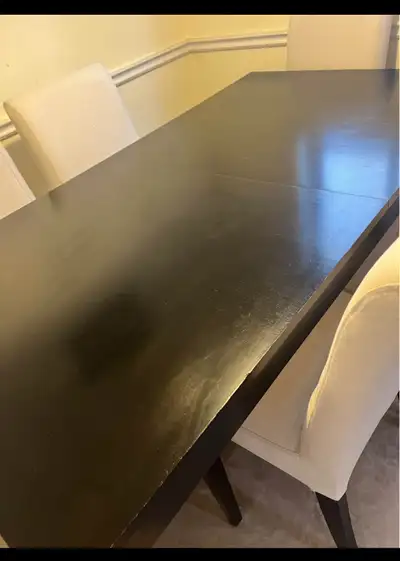 Dining table with 6 chairs, View more