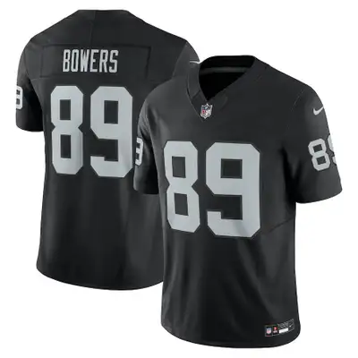 Brand new with tags all mens sizes ON HAND Black Las Vegas Raiders jersey Brock Bowers name and numb...