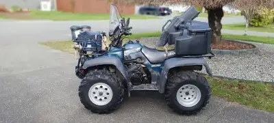 2000 Suzuki 4×4 Quadmaster 500 Automatic 6,800 k.m. Comes with, owners manual 1500 lbs. Winch Windsh...