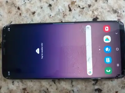 Samsung S8 plus cracked working good , View more