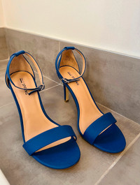 Call It Spring Women's WAYLANDA Blue Strap High Heel Sandals 8.5