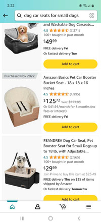 Small Dog car seat 50% off