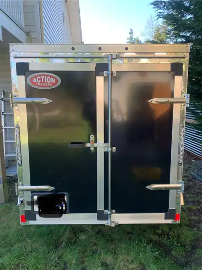 The Ameralite 5x8 enclosed trailer offers versatility, 200+ cubic feet of secure weather resistant s...