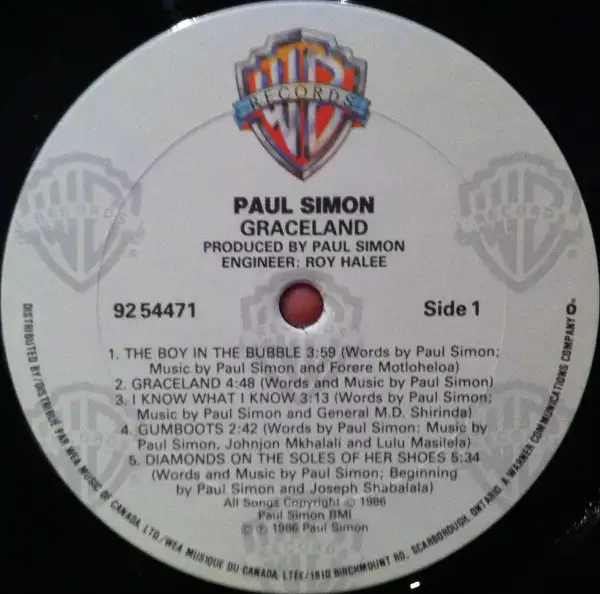 Paul Simon -- Graceland * VINYLE DISQUE // VINYL RECORd | CDs, DVDs ...