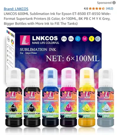 Sublimation Ink for Epson ET-8500 ET-8550, View more