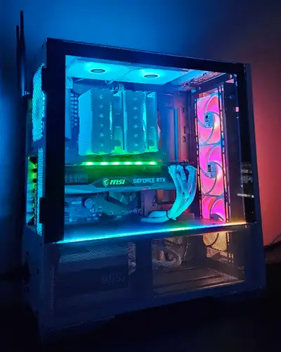 Gaming PC Computer White(5800x, RTX 3080), View more