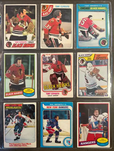 Tony and Phil Esposito Hockey Card Lot, View more