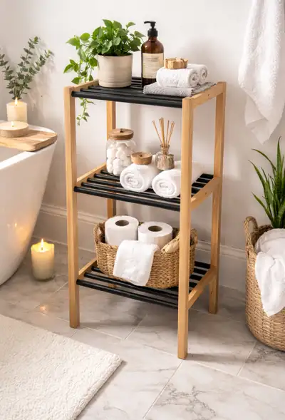 Selling two 3-Tier Bamboo Wood Plant Stands – Set of 2 (One New in Box) $30 each or $50 for both. If...