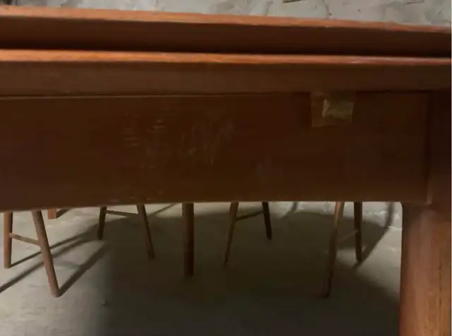 KAI KRISTIANSEN 1960s DANISH TEAK EXTENSION TABLE PLUS 4 CHAIRS in Dining Tables & Sets in Hamilton - Image 4