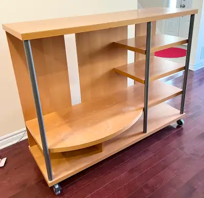 GOOD CONDITION SHELF / SHELVING UNITS WITH WHEELS, View more
