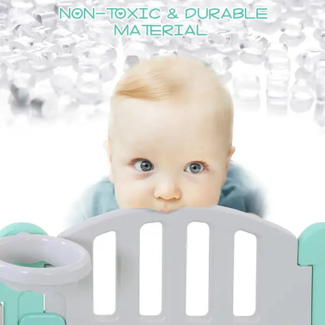 Qaba Baby Enclosure, 16 Panels Baby Playpen Baby Play Yard in Arts & Collectibles in Markham / York Region - Image 7