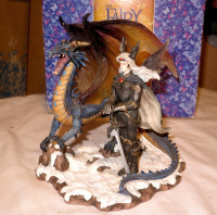 Nene Thomas Male Fairy and Dragon Figurine Sapphire # 1124/4800