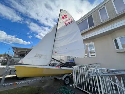 Selling Tasar sailboat. Comes with dagger boat, sails, boom, rudder and tiller. No dolly, missing pl...