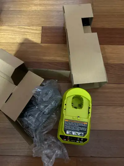 Brand new in box Ryobi charger and battery both  brand new , View more