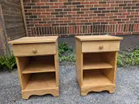 Two solid wood night tables