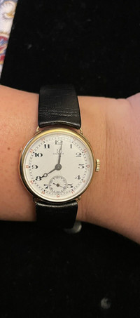 Vintage omega 18k real gold watch 