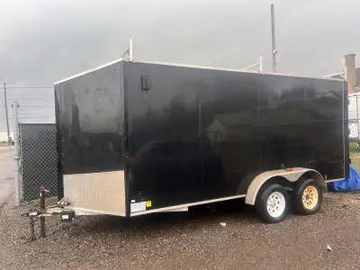 I'm selling my used enclosed trailer, 16 feet and a 3 feet nose Perfect for hauling equipment or sto...