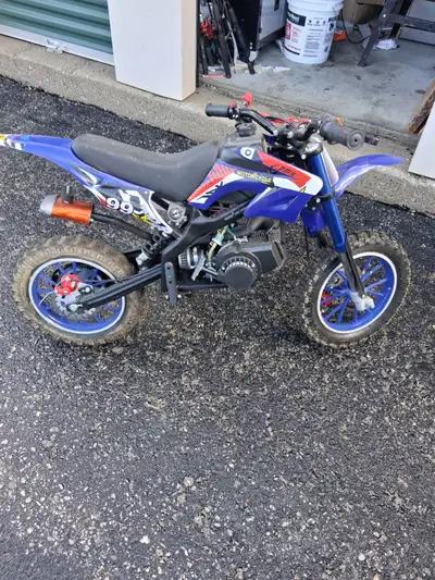 Bought this dirt bike for my boy. He didnt ride it but three times. Great starter bike for smaller k...