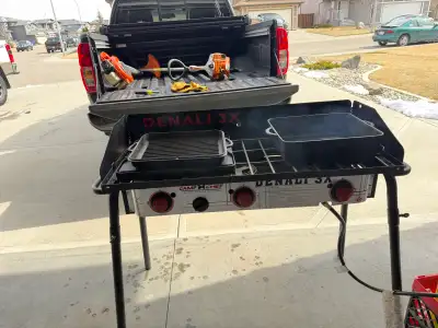 Very good shape Denali Camp Chef. Used only a few times. Comes with roaster and flat top grill. Call...