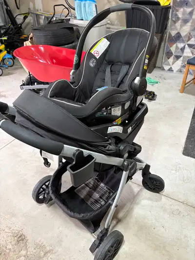 Graco car seat with base and stroller, View more