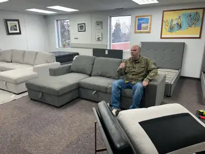 9 feet wide Pullout Sofa Bed w/ storage chaise , View more