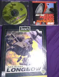 VINTAGE WINDOWS95 PC GAMES LONGBOW AND THE NEED FOR SPEED
