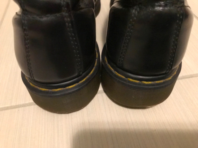Vintage Dr Martens Mens Black Smooth Leather Ankle Boots Size US in Men's Shoes in Oshawa / Durham Region - Image 3