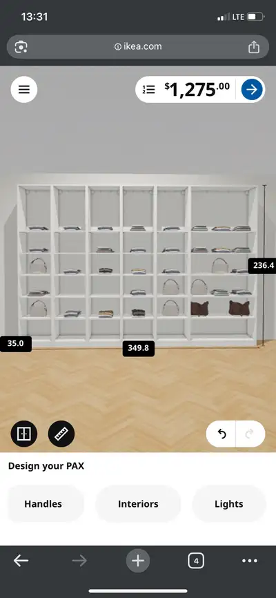 New Ikea Pax with Shelves, View more