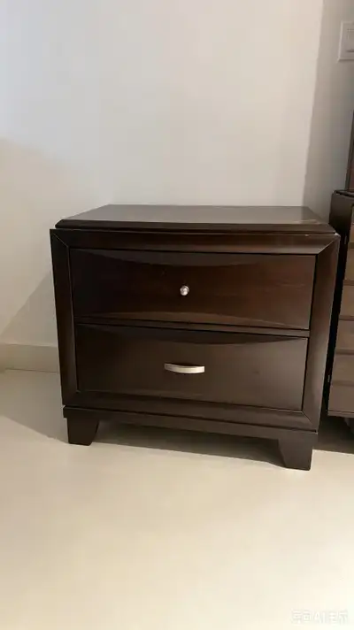 Solid Wood 2‑Drawer Nightstand / Bedside Table, View more