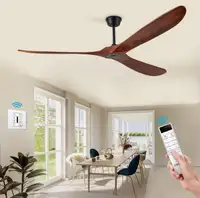 Chriari 60'' Ceiling Fan With Remote and Wall Control, Wood Ceil