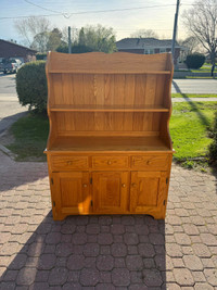 Solid Oak One Piece Cabinet