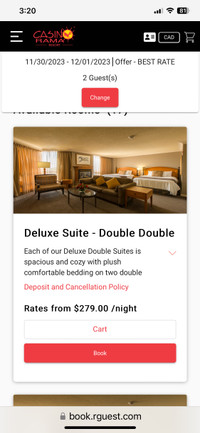 Hotel Night at Casino Rama Resort  30/11 or any Nov/Dec Mon-Thu 