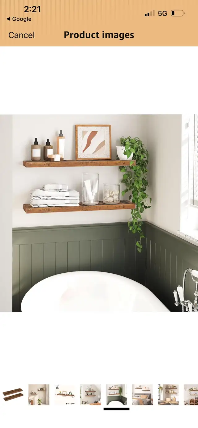 New Floating Wall Shelves (Set of 2) in Home Décor & Accents in Mississauga / Peel Region - Image 6