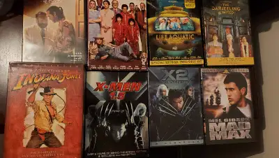 Dvds are in excellent condition and come with all inserts and booklets. Mad Max X-Men 1.5 X-Men 2 Th...