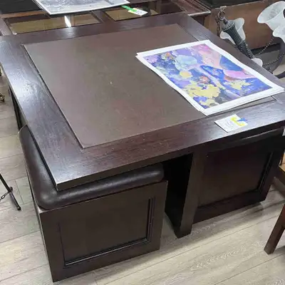 Table with 4 Ottomans, View more