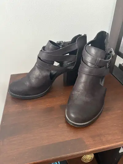 Women’s Size 10 Black Heeled Ankle Boots, View more