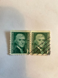 Used Thomas Jefferson 1 Cent US Postage Stamp