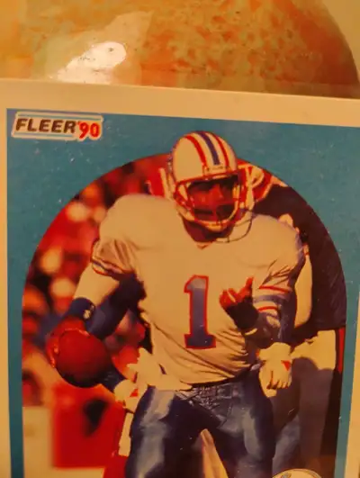 WARREN MOON 1990 FLEER #133 OILERS HOF , View more