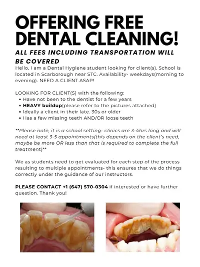 Offering FREE dental cleaning!, View more