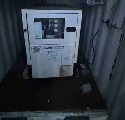 YAMABIKO generator Model DGK25E 3 phase power 31 hp 25kva Low hours 3057 hours In a seacan Plumbed P...